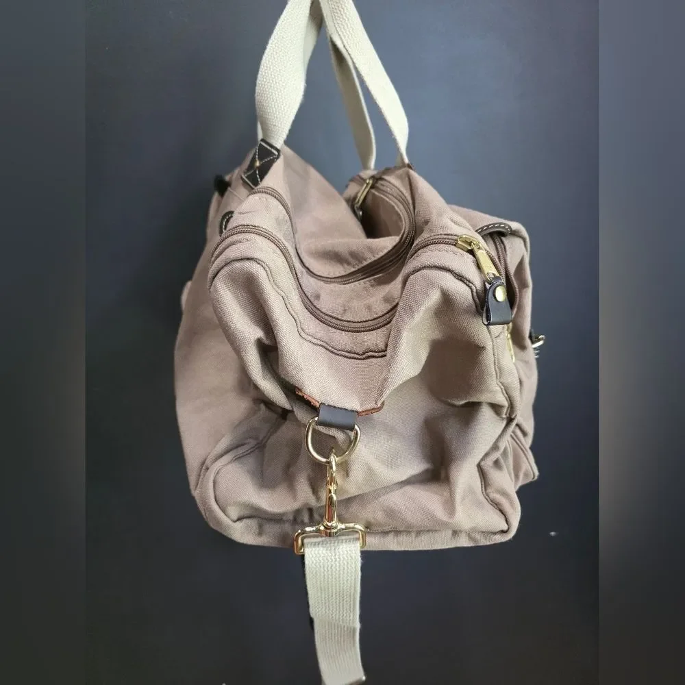 Eddie Bauer Ford Vintage Canvas Travel Duffle Bag